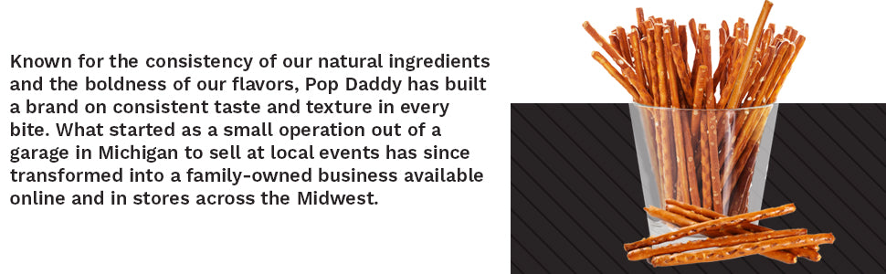 Pop Daddy, Seasoned Pretzels - Garlic Parmesan 3 Pack