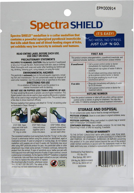 Durvet, Spectra Shield Collar Attached Medallion, 56-Pound and Over