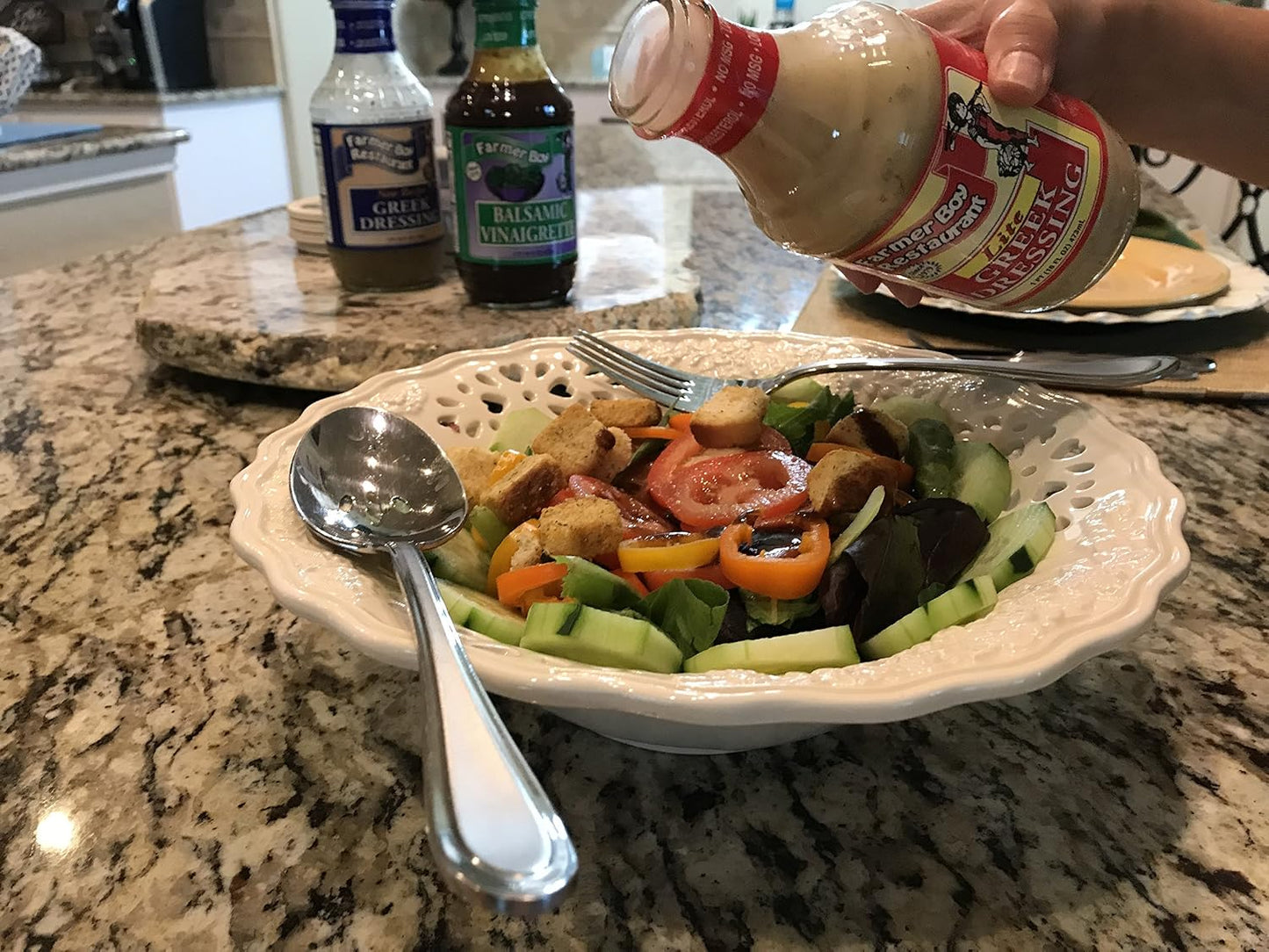 Farmer Boy, Greek Lite Salad Dressing 16 oz With Exclusive Recipe eBook