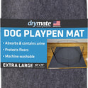 Drymate Dog Playpen Mat, Absorbent, Waterproof, Non-Slip, Machine Washable, XL Size (60” x 74”), Reusable Puppy Pad for Training, Whelping, Housebreaking, Incontinence, and Crate/Kennel (USA Made)