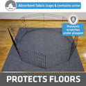 Drymate Dog Playpen Mat, Absorbent, Waterproof, Non-Slip, Machine Washable, XL Size (60” x 74”), Reusable Puppy Pad for Training, Whelping, Housebreaking, Incontinence, and Crate/Kennel (USA Made)