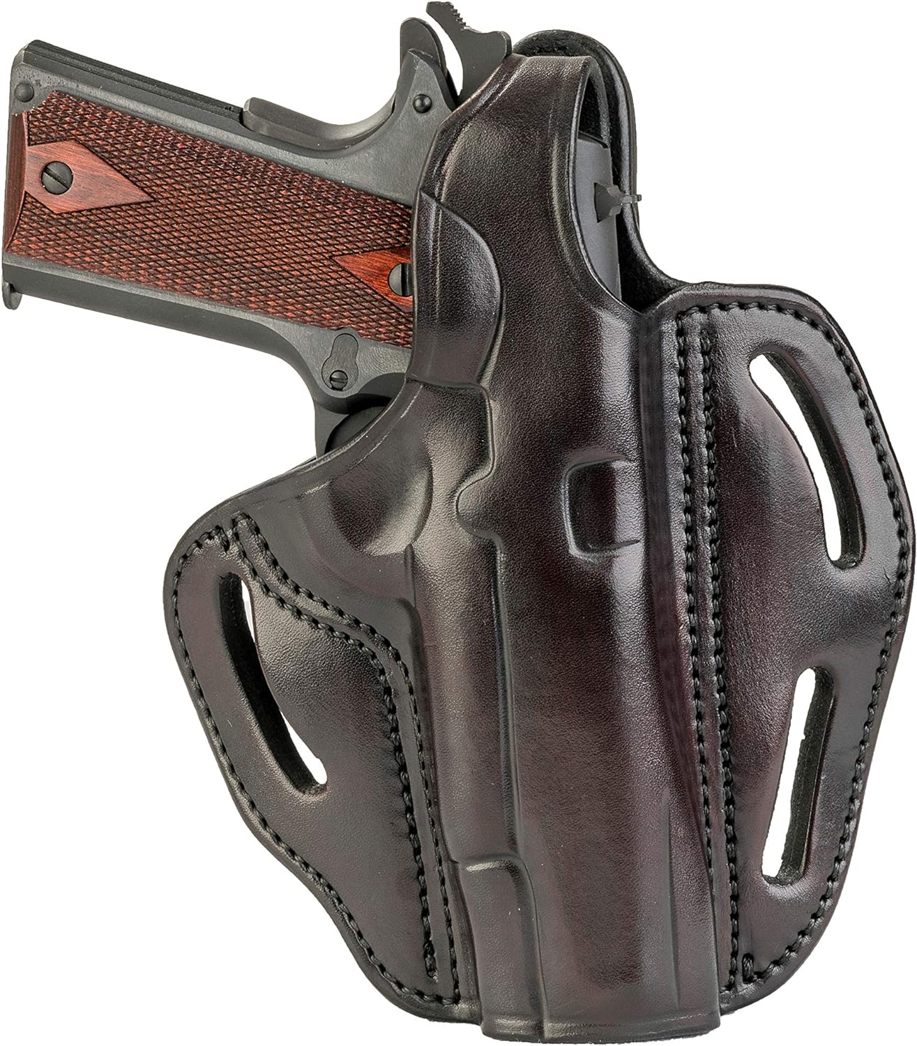 1791 Gunleather, 1911 Holster - Thumb Break Leather Holster - Cocked and Locked Carry - Right Hand OWB Holster for Belts - Fit 4" and 5" Barrels