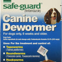 Merck, SAFE-GUARD (fenbendazole) Canine Dewormer for Dogs, 2gm pouch (ea. pouch treats 20lbs.), Blue, 0.07 Ounce (Pack of 3) (033576/001-033576)