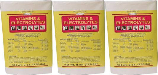 DURVET, 136028 vitamins & Electrolytes, 8 oz (3 Pack)