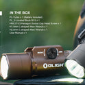 OLIGHT, PL Turbo Weapon light, 800-Lumen 515 Meters Long-Range Tactical Flashlight, 66,300 High Candela Compact Rail-Mounted Light with Strobe Function and Rail Locating Keys, Fits Picatinny and GL Rail