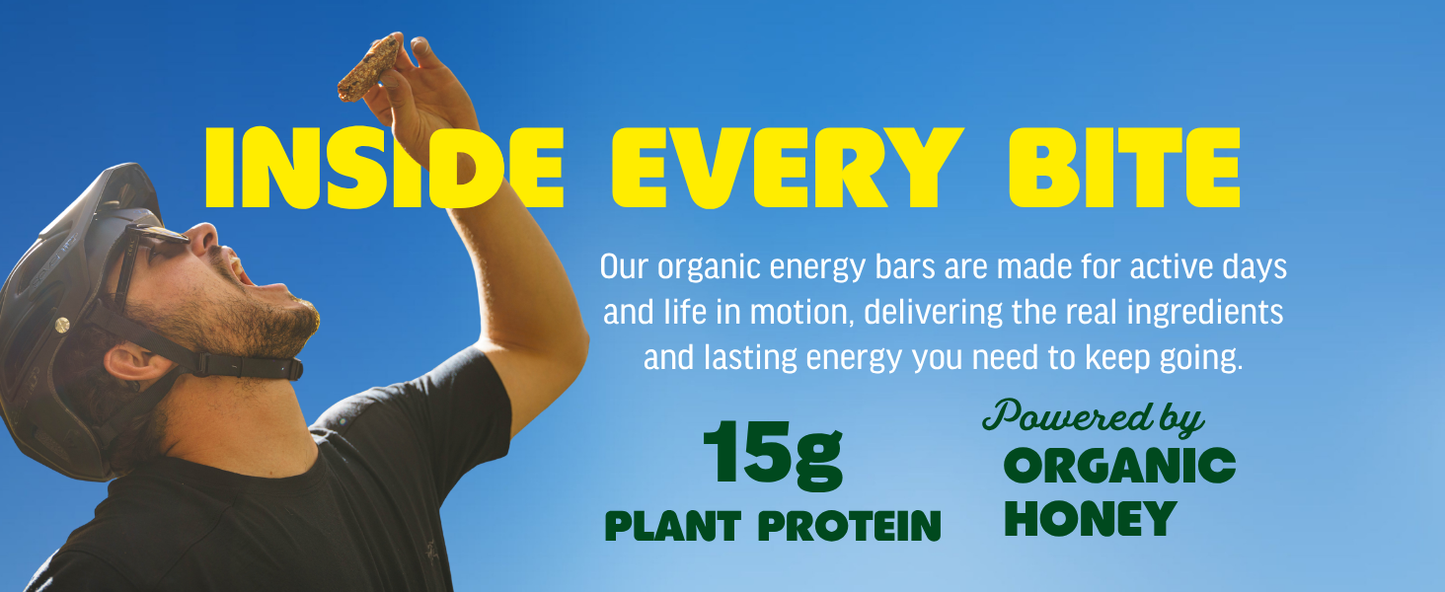 Kate’s, Real Food Organic Protein Bars – (Peanut Butter Cup, 2.2 oz, Pack of 12) – Plant Based Protein Bars - Gluten Free, Soy Free, Non GMO, Whole Grains, and All Natural | bike-handlebars