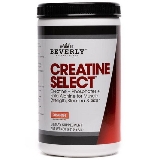 Beverly International Creatine Select with Phosphates, 40 servings. A Fail-Proof Creatine Monohydrate Formula. Boost Muscle Size, Strength, Endurance and Recovery. For Men and Women. Tastes like Tang!