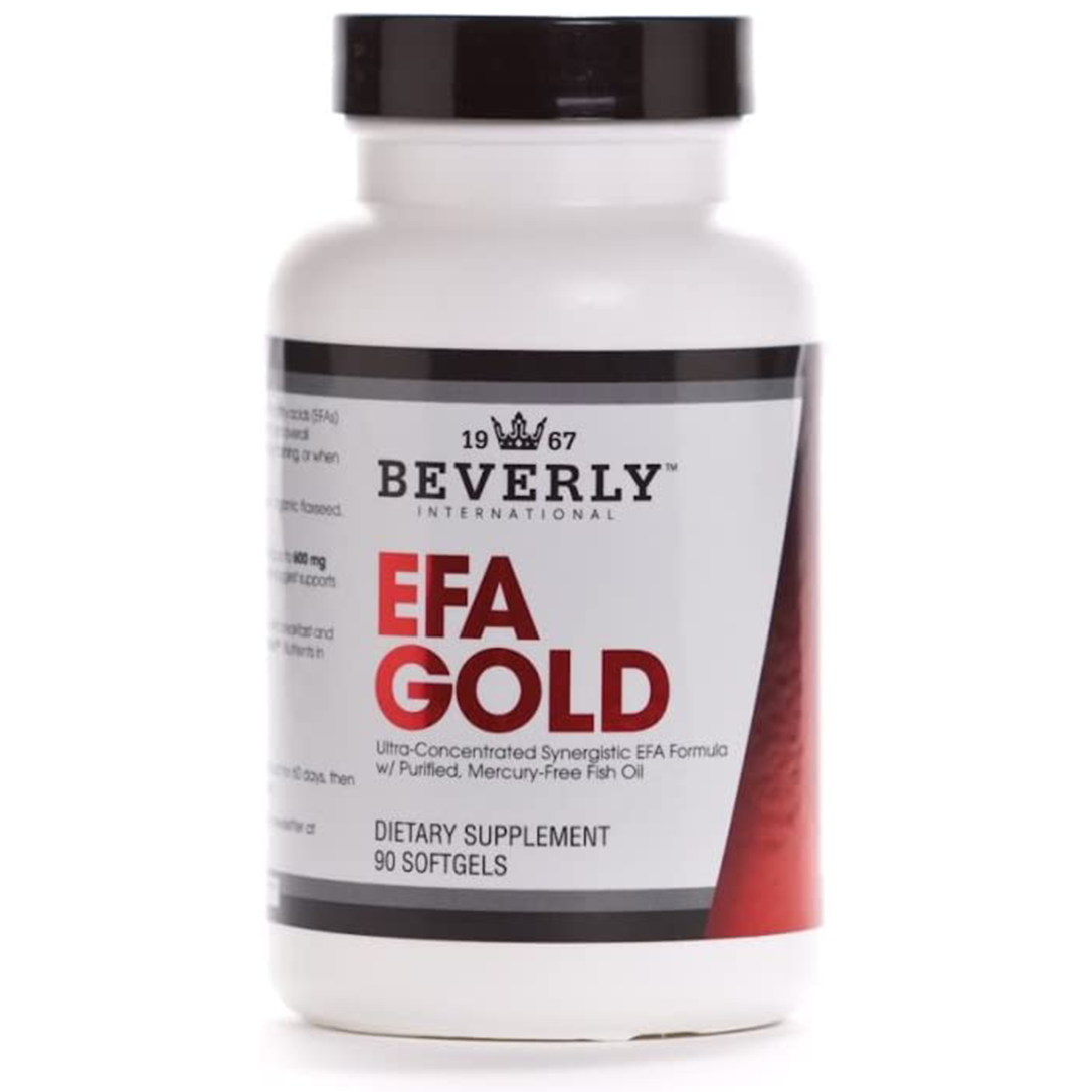 Beverly International EFA Gold, 90 Softgel Capsules. Cool Down Inflammation, Beautify and Protect. High Potency Omega-3s EPA and DHA + Omega 6&9 Fatty Acids. Combination Fish, Flaxseed and Borage oil.