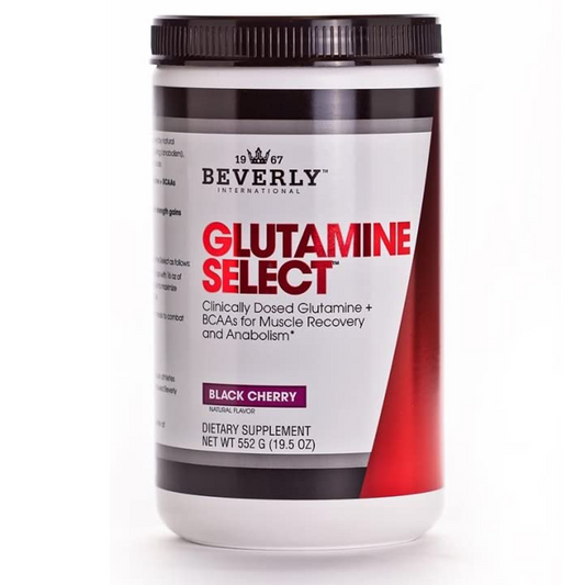 Beverly International Glutamine Select, 60 Servings. Clinically Dosed L-Glutamine and Amino Acid Formula for Lean Muscle and Recovery. Sugar-Free Powder. BCAA’s. (BLACK CHERRY)