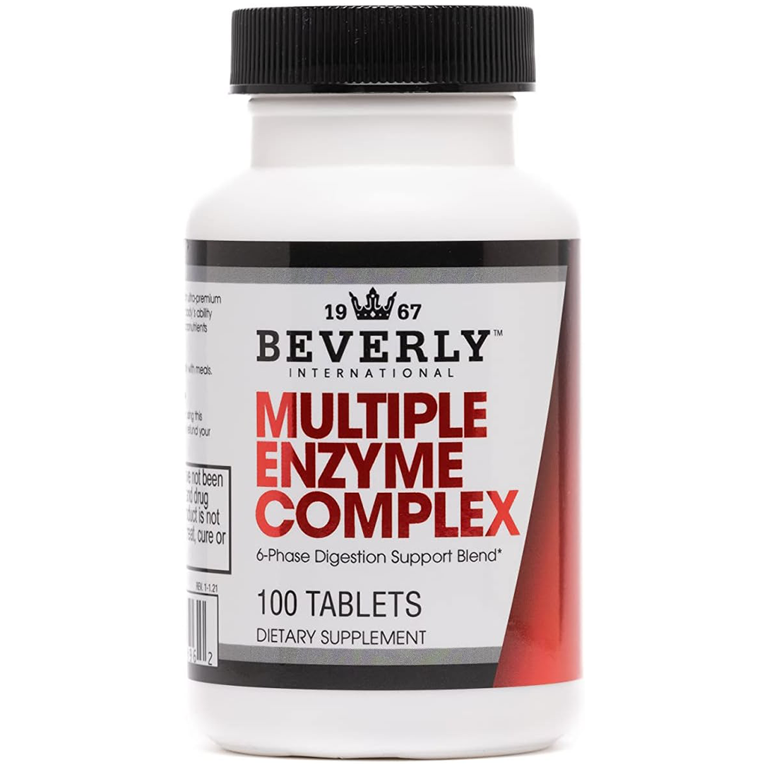 Beverly International, Multiple Enzyme Complex, 100 Tablets. Give Your Stomach a Break. Your Muscles Will Thank You.
