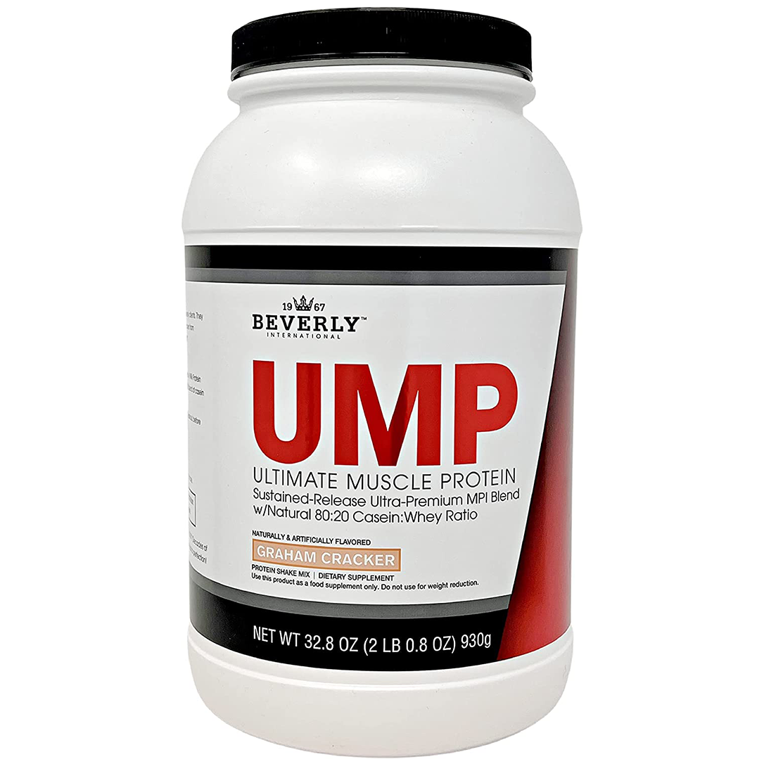 Beverly International, UMP Protein Powder, Graham Cracker. Unique Whey-Casein Ratio Builds Lean Muscle. Easy to Digest. No Bloat. (32.8 oz) 2lb .8 oz