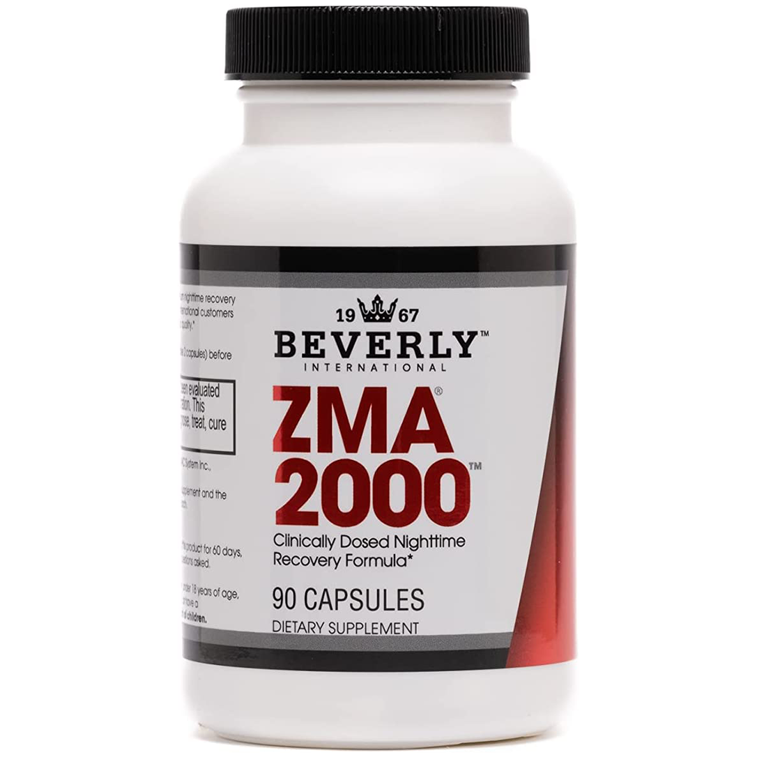 Beverly International ZMA 2000, 90 Capsules. BI’s Formulation is Designed to Improve Muscle Strength, Endurance, Immune System Support and Recovery Post Training. Zinc Magnesium Aspartate + Vitamin B6