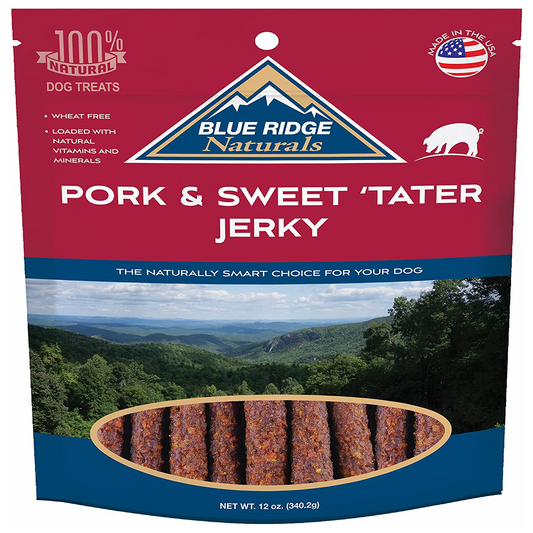 Blue Ridge Naturals, Pork Sweet Potato Jerky Dog Treats, 12 oz.