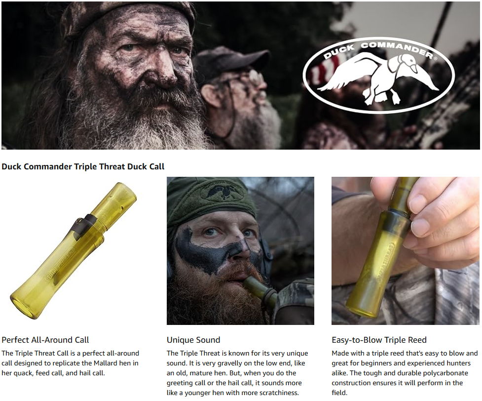 Duck Commander, Classic Duck Calls – Variety of Styles, Durable and Easy to Use for Waterfowl Hunting