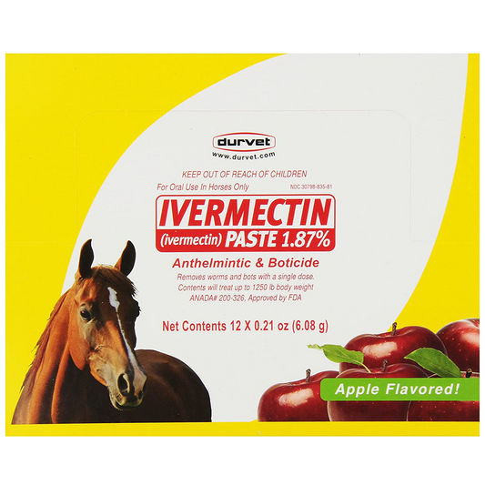 Durvet, 12-Pack Ivermectin Dewormer Paste for Horses