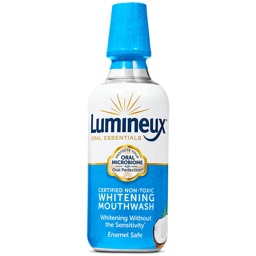 Lumineux, Teeth Whitening Mouthwash 16 Oz. - Enamel Safe - Whitening Without the Harm - Certified Non-Toxic - Whiter Teeth in 7 Days or Less w/o Sensitivity - NO Alcohol, Fluoride Free & SLS Free