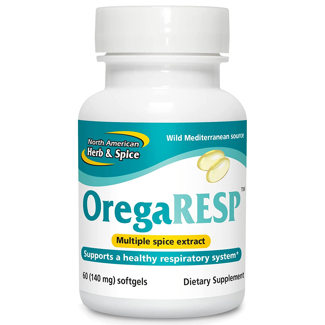 NORTH AMERICAN HERB & SPICE, OregaResp P73 - 60 Softgels - Supports Immune & Respiratory Health - Multiple Spice Oil Complex with Oreganol P73 Oregano Oil - Non-GMO - 30 Servings