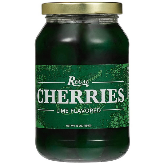 Regal, 16 oz. Green Maraschino Cherries with Stems