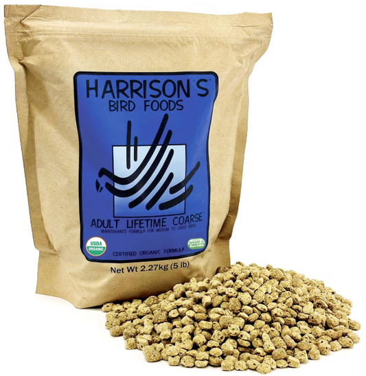 Harrison's Bird Foods, Adult Lifetime Coarse, Certified Organic Non-GMO 5lb