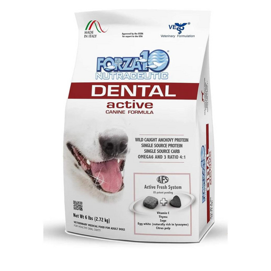 Forza10, Active Oral Care Dog Food, Limited Ingredient Dry Dental Dog Food for Dental Care and Bad Breath, 6 Pound Bag for Adult Dogs