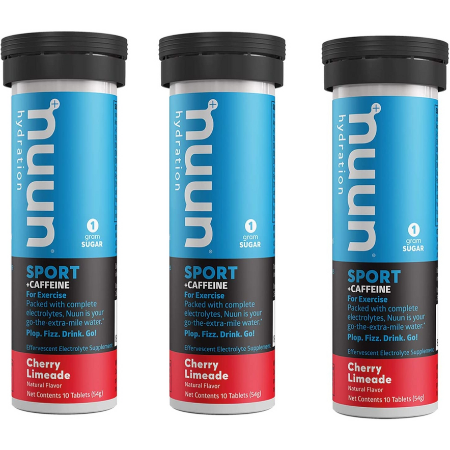 Nuun Energy, Cherry Limeade Electrolyte + Caffeine Tablets (3 Tubes of 10 Tabs)3