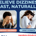 Dr. Barton's, Dizzy Stop  Vertigo Relief Products with Ginger and Grape Seed - Non-Drowsy Motion Sickness Pills for Dizziness Relief and Inner Ear Balance - 80 Count