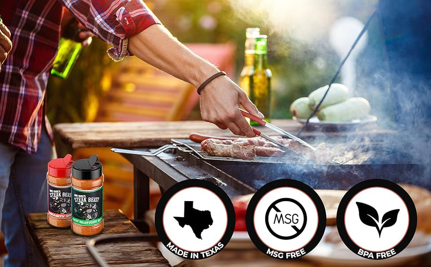 Steak Beast, Seasoning is a tasty Meat Seasoning perfect for Grilling, Frying, Smoking, and Dry Rub. It is 12oz. (Steak Seasoning)
