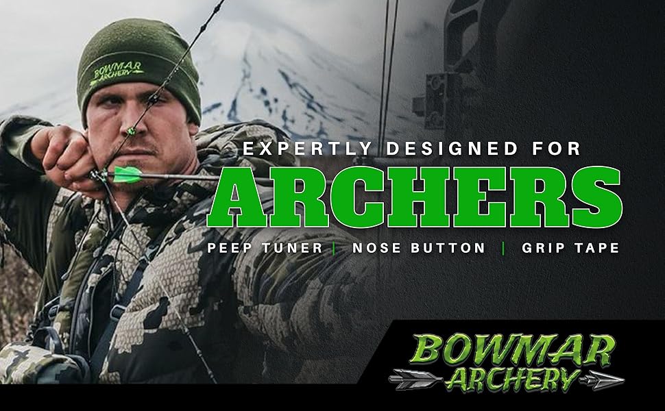 Bowmar Archery, Nose Button, Extremely Light Weight, Creates Consistent Anchor Point, Two Sizes Included