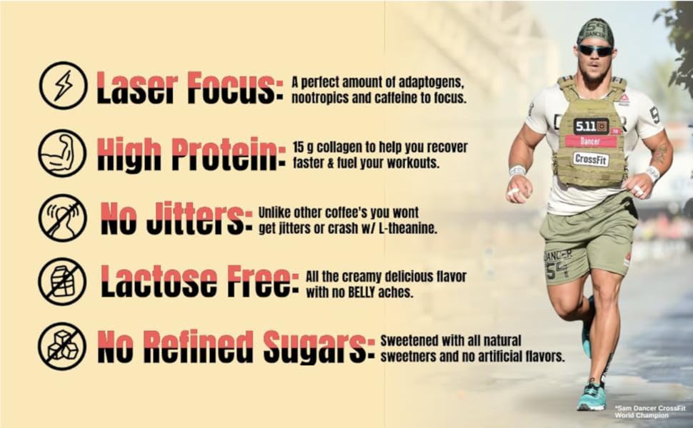 STRONG COFFEE COMPANY, INSTANT BLACK COFFEE - 30 Servings, Extreme Focus, Adaptogen Coffee, No Jitters, No Crash