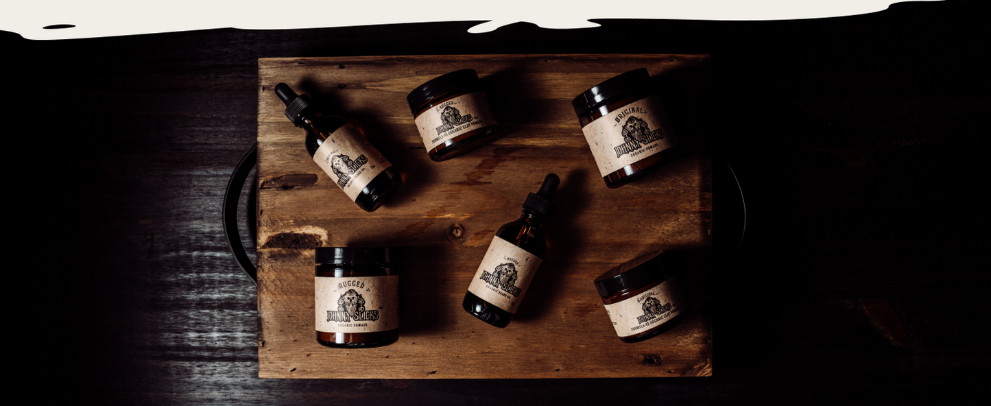 Johnny Slicks, Organic Beard Oil | Moisturizes, Reduces Dry Skin & Itch | US Made, Veteran Owned (Chemical-free w/Tea Tree, Jojoba, Coconut & Argan), Original