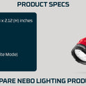 NEBO, IllumaTrace Blood Tracker Flashlight | 180 Lumens, 3 Hour Run Time, Rechargeable Tracking Light for Big Game Hunters, Waterproof, High Grip Handle, White Light Mode, Includes USB Charging Cable