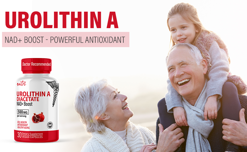 Nutri, Urolithin A Diacetate 500mg - Cellular Energy - 30 Caps