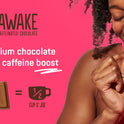 AWAKE Caffeinated Chocolate Bites, Caramel Chocolate Energy Snack, 1 Bite Equals 1/2 Cup of Coffee, 50 Bites