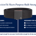 Nexbelt, EDC Tactical Ratchet Belt – 1.5" Black Nylon, Quick-Release, Adjustable for Appendix Carry, Fits Up to 50" Waist
