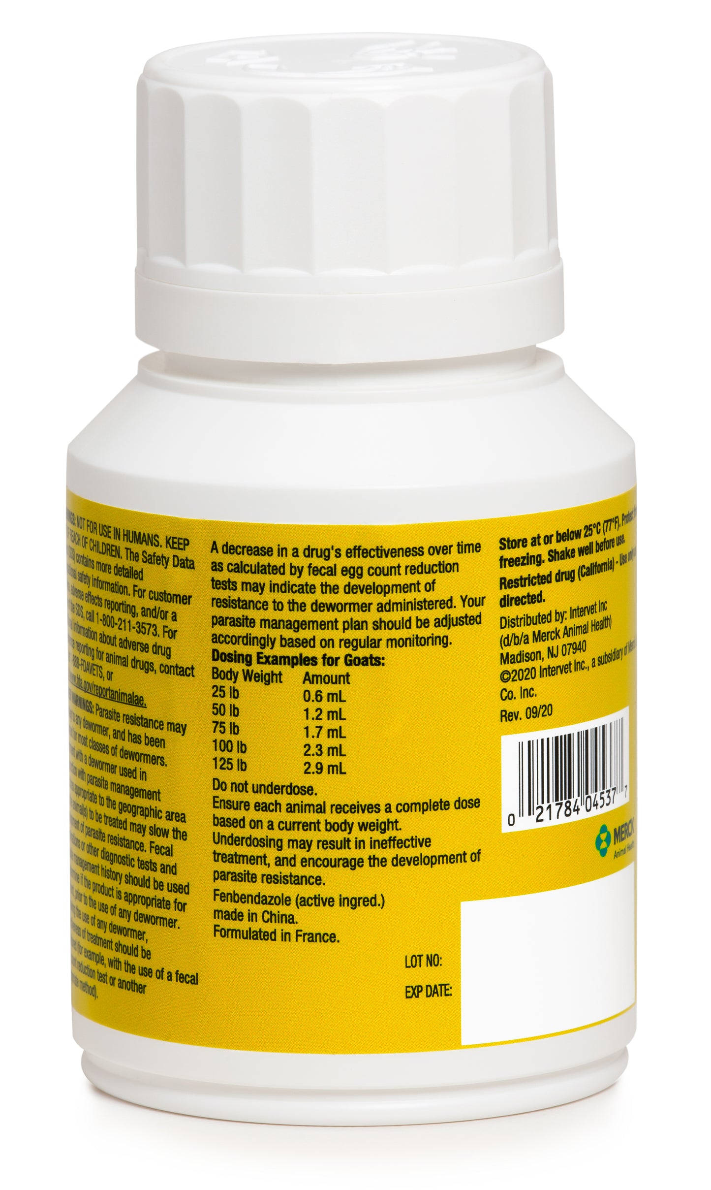 Merck, Safeguard Goat Dewormer, 125ml by Merck
