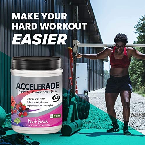 PacificHealth Accelerade, All Natural Sport Hydration Drink Mix with Protein, Carbs, and Electrolytes for Superior Energy Replenishment - Net Wt. 2.06 lb, 30 Serving (Lemonade)