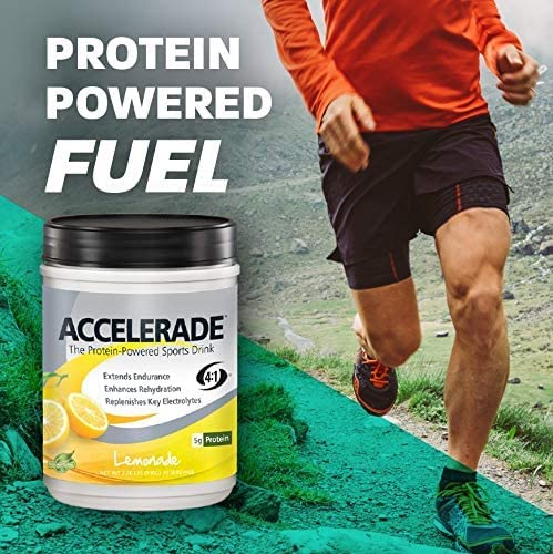 PacificHealth, Accelerade, All Natural Sport Hydration Drink Mix with Protein, Carbs, and Electrolytes for Superior Energy Replenishment - Net Wt. 4.11 lb., 2 Pack with FREE Shaker (Fruit Punch)