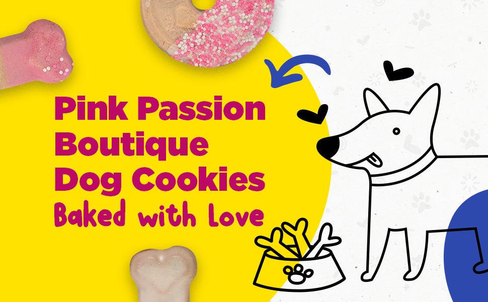 Claudia's Canine Bakery, Pink Passion Dog Cookie Assortment, 7 oz.