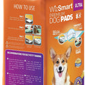 WizSmart, All-Day Dry Premium Dog and Puppy Potty Training Pads, Quick Drying, Absorbent, and Odor Free with Stay Put Tabs, 8 Cup Ultra 30 Count