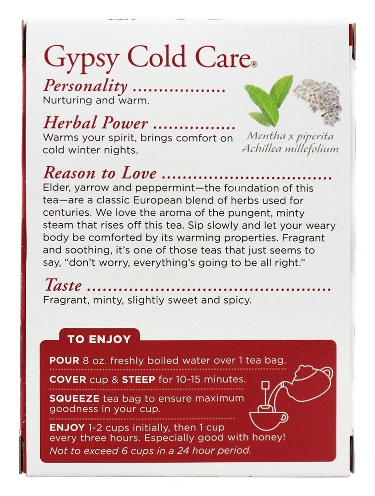 Traditional Medicinal, TEAS Gypsy Cold Care Tea 16 Bag