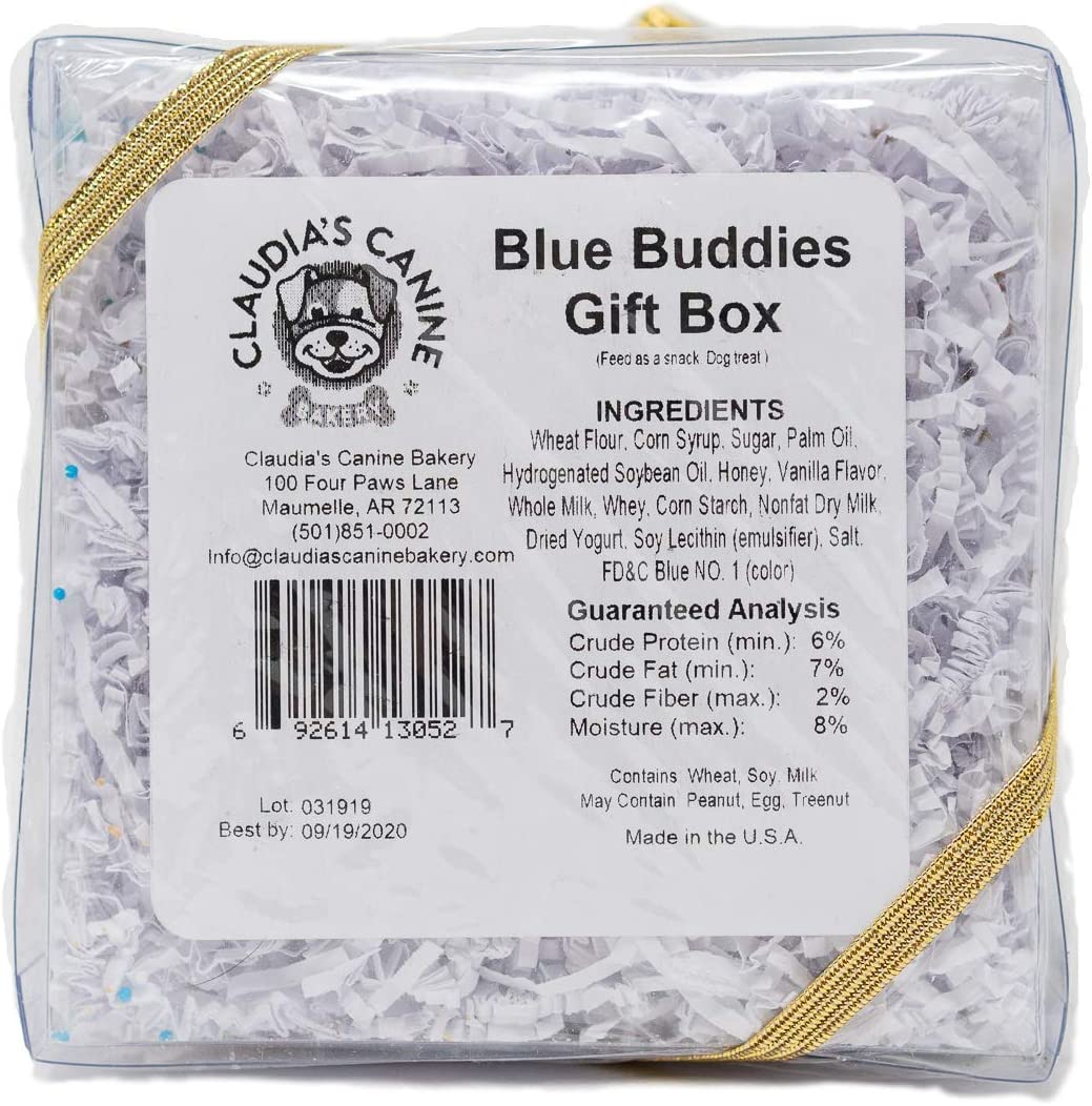 Claudia's Canine Bakery, Blue Buddies Signature Gift Box of Gourmet Dog Cookie