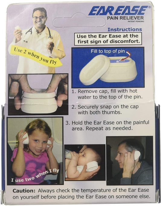 Ear Ease, Pain Reliever for Adults, Children & Senior Citizens-Natural, Safe, Non-Invasive, Fast Acting & Effective Earache Relief from Sinus Pressure, Altitude Changes, Swimming, Allergies, Cold & Flu