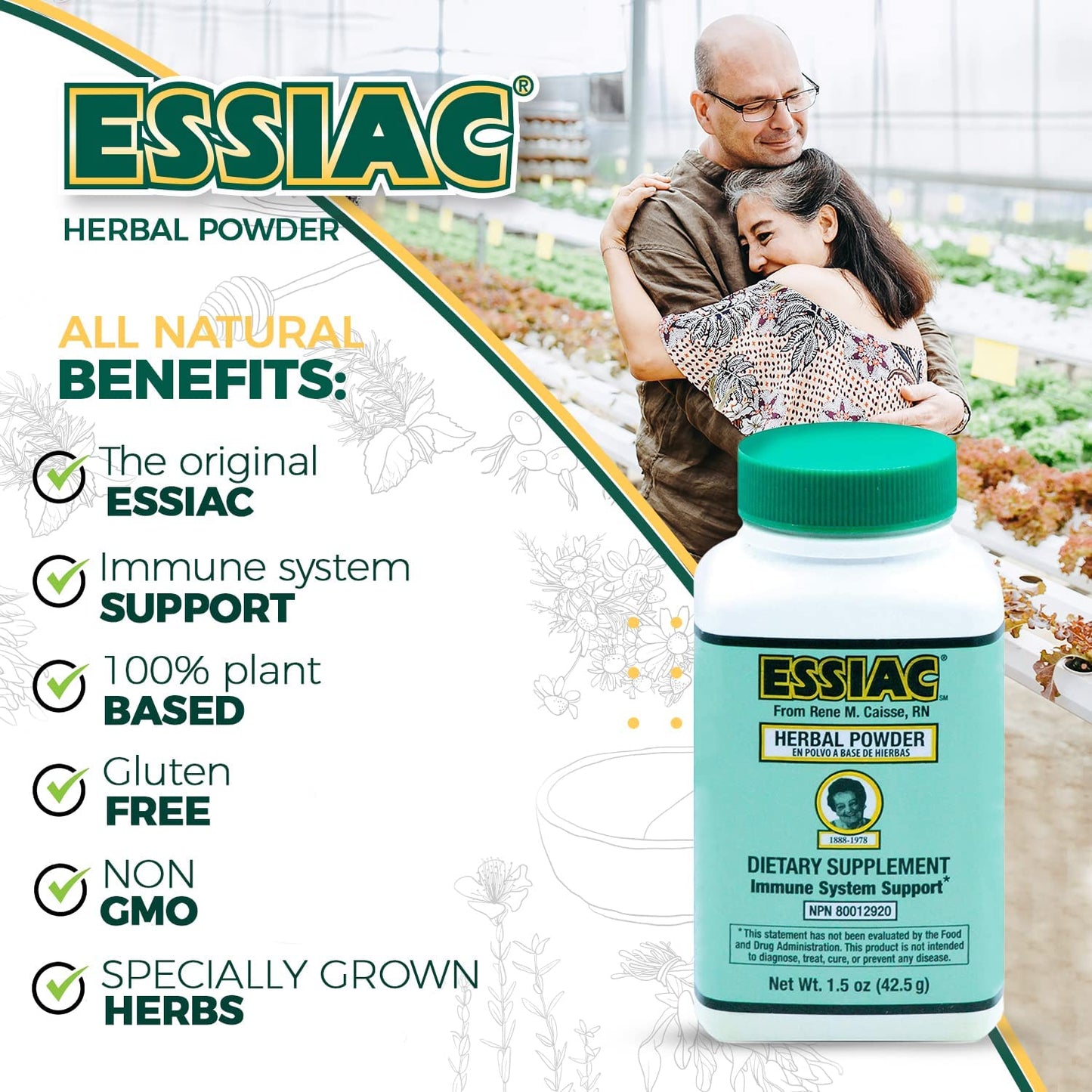 ESSIAC, ORIGINAL Herbal Tea Powder – 1.5 oz Bottle | Powerful Antioxidant Blend to Help Promote Overall Health & Well-being | Original Formula from 1922