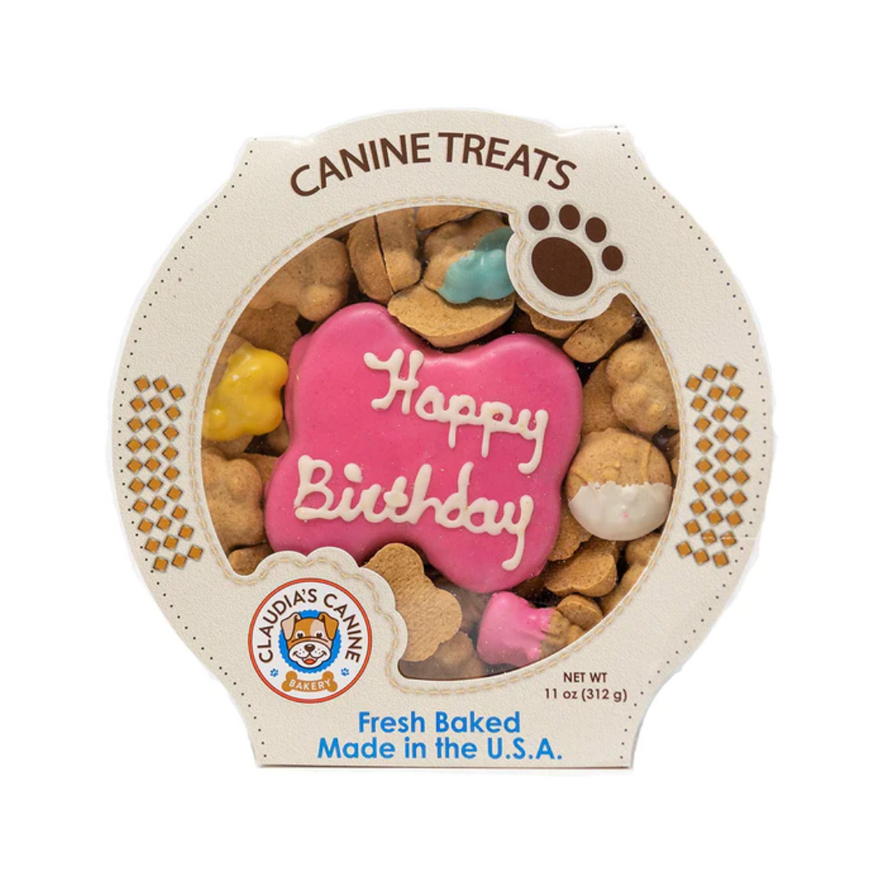 Claudia's Canine Bakery - Happy Birthday Pink Cookie Gift Box, 11 oz.